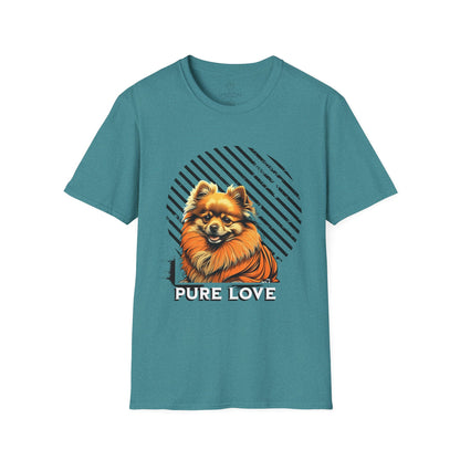 Pure Love Pomeranian T-Shirt - Unisex Softstyle Tee for Dog Lovers
