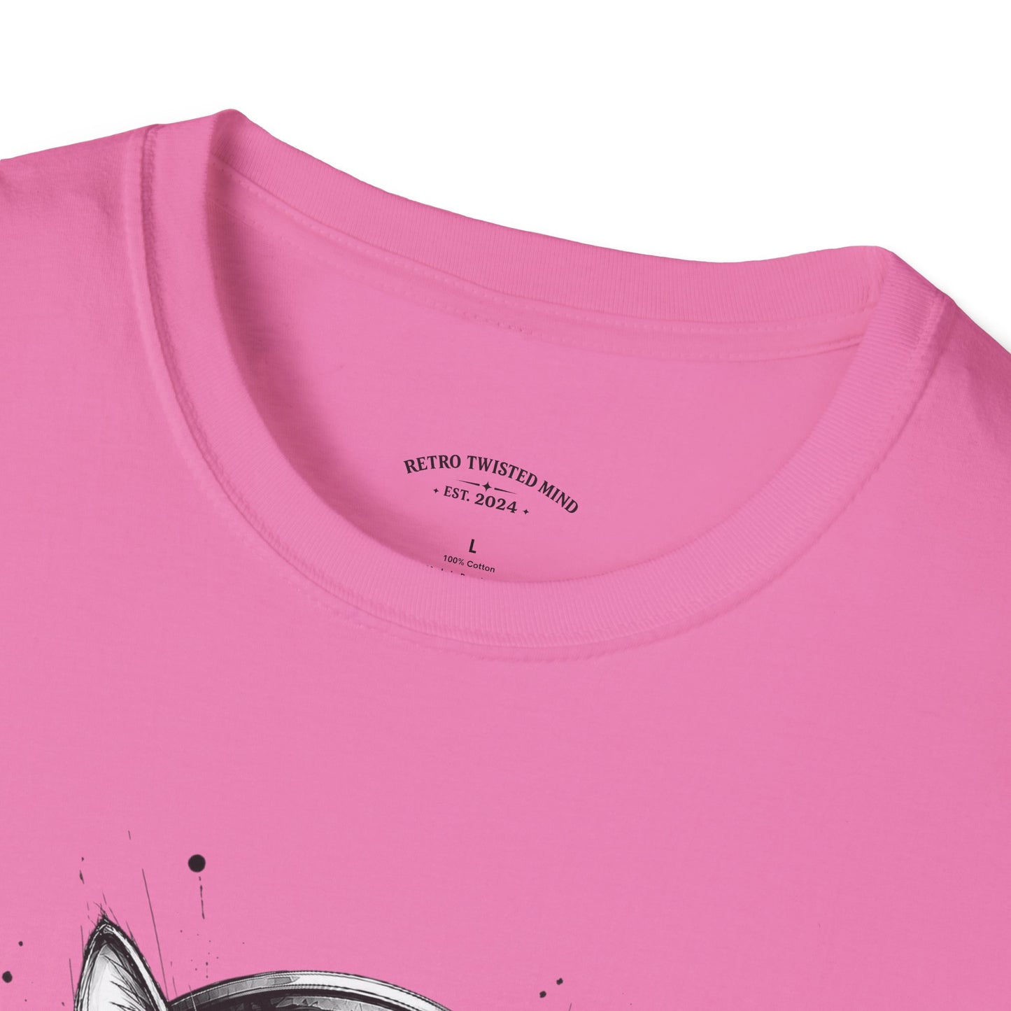T-Shirt — Cat with Headphones "Mentally: Somewhere Else" – Cute Relaxed Graphic Tee for Cat Lovers