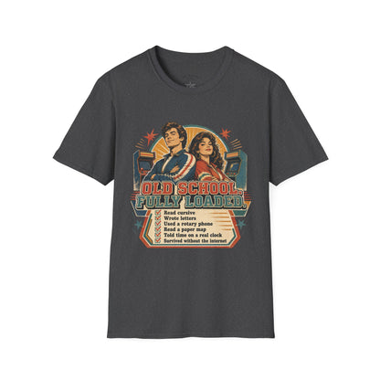 T-Shirt — Retro 'Old School' Arcade Couple Vintage Gamer Tee