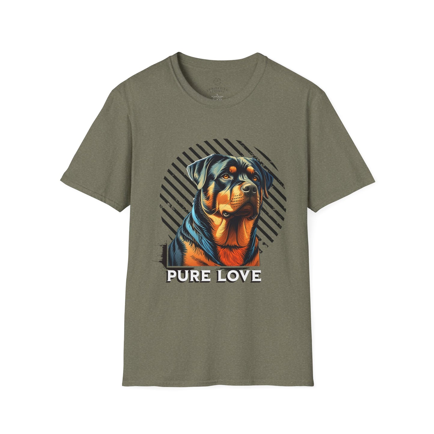 Pure Love Rottweiler Unisex Softstyle T-Shirt - Dog Lover Gift