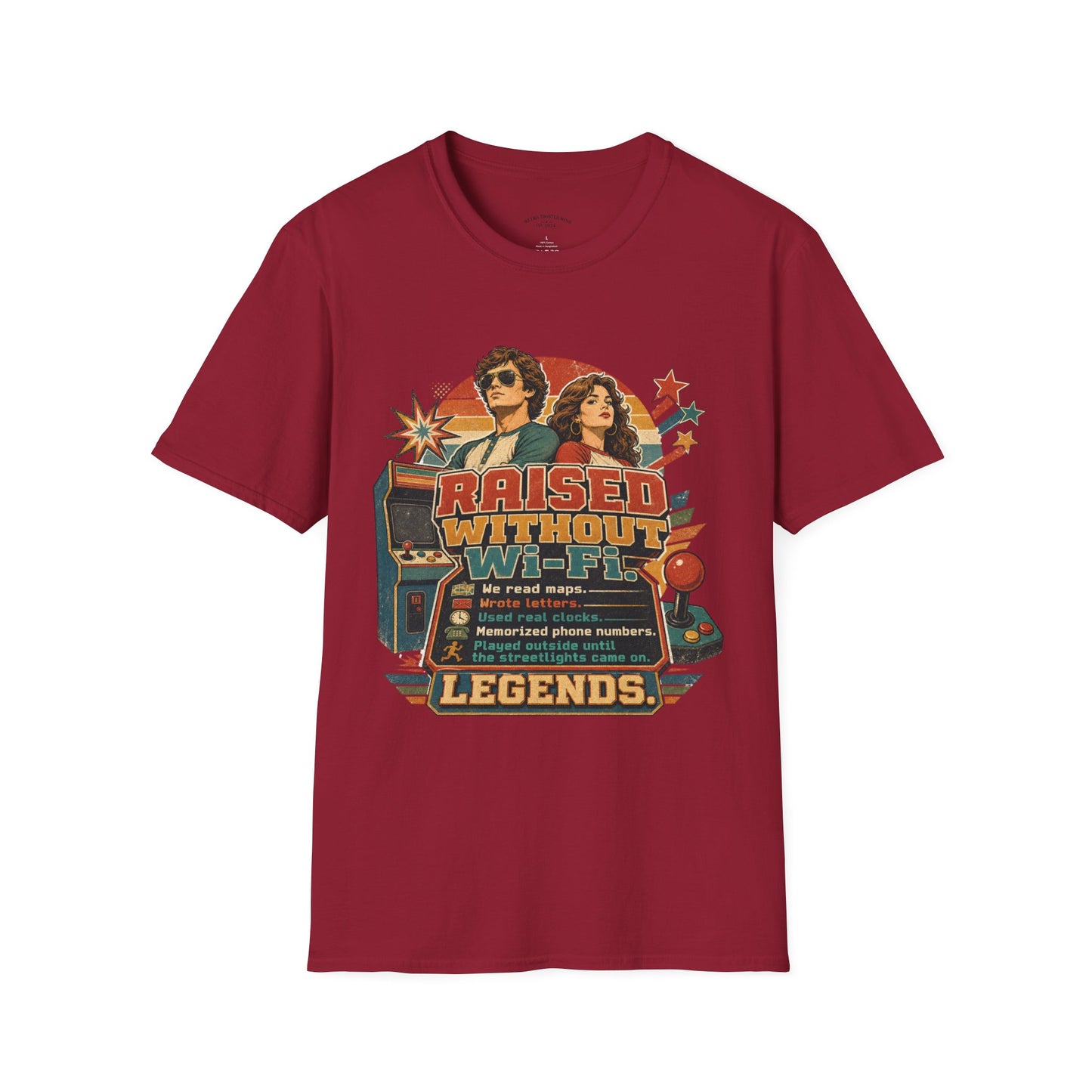 Raised Without Wi‑Fi T-Shirt — Retro 'Legends' Vintage Graphic Tee