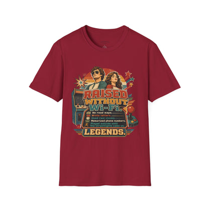 Raised Without Wi‑Fi T-Shirt — Retro 'Legends' Vintage Graphic Tee