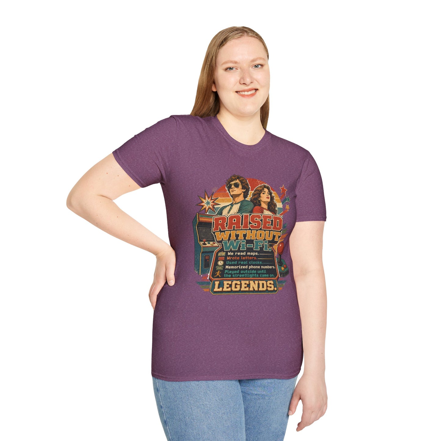 Raised Without Wi‑Fi T-Shirt — Retro 'Legends' Vintage Graphic Tee