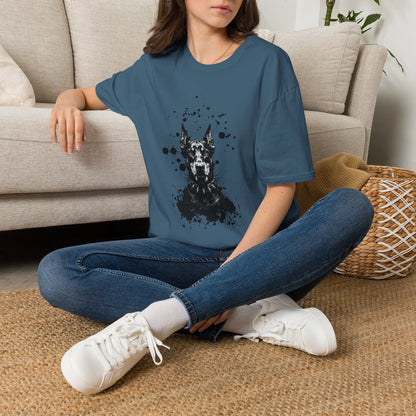 Doberman Ink Splatter T-Shirt