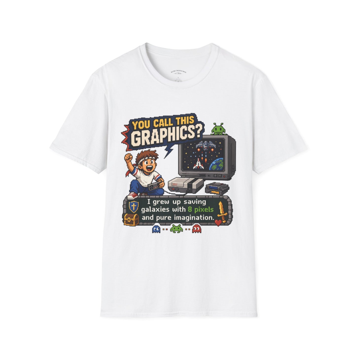 T-Shirt — "You Call This Graphics?" Retro Gamer Vintage Video Game Tee