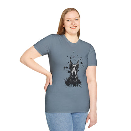Doberman Ink Splatter T-Shirt