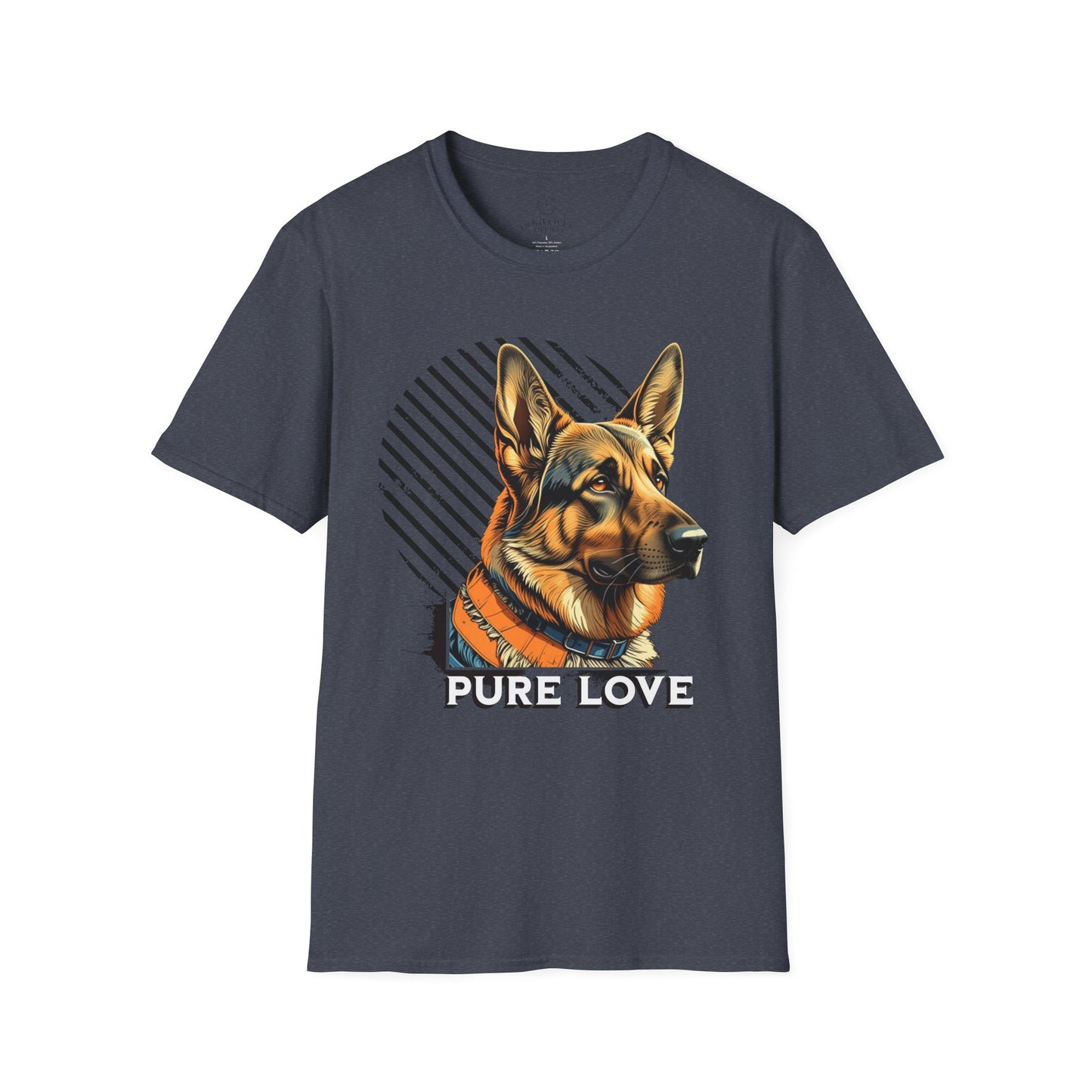 German Shepherd Pure Love Unisex Softstyle T-Shirt .dog