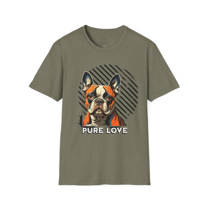 Pure Love French Bulldog Unisex Softstyle T-Shirt