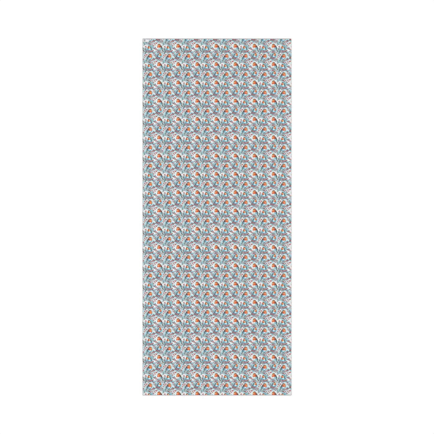 Robin & Berries Gift Wrap Paper — Winter Holiday Wrapping Sheets