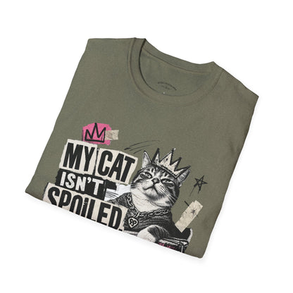 Cat T-Shirt — “My Cat Isn’t Spoiled, I’m Just Properly Trained” Graphic Tee