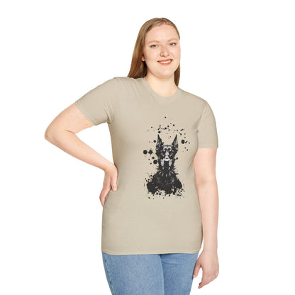 Doberman Ink Splatter T-Shirt