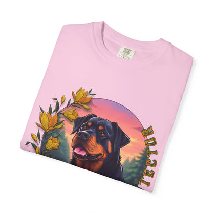 Gentle Protection Unisex Garment-Dyed T-shirt | Dog Lover Gift | Floral Design