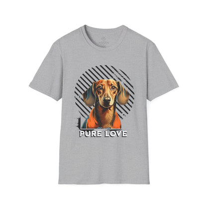 Pure Love Dachshund Unisex Softstyle T-Shirt - Perfect for Dog Lovers