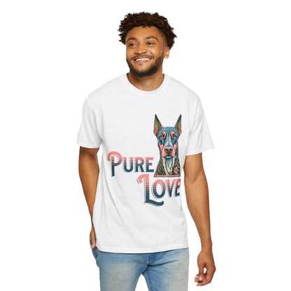 Pure Love Unisex Garment-Dyed T-Shirt - Dog Lovers Tee