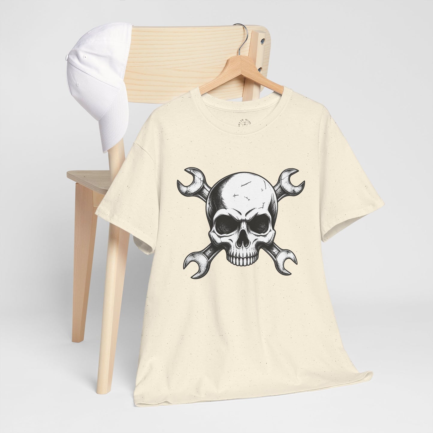 Mechanic Skull Tee — Wrench Crossbones Graphic T-Shirt