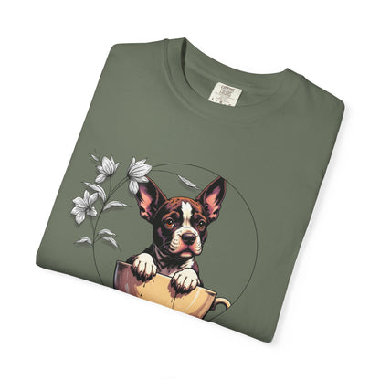 Coffee Pup Unisex Garment-Dyed T-shirt