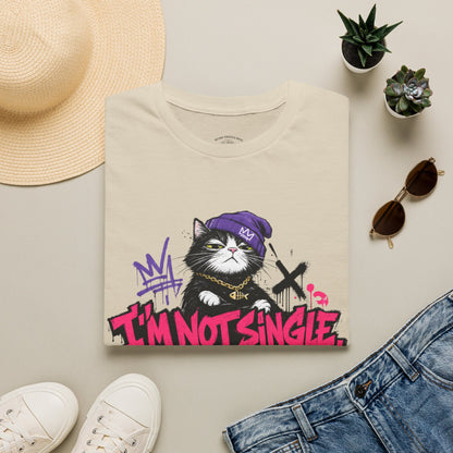T‑Shirt — “I’m Not Single: I’m in a Toxic Relationship with a Cat” Graphic Tee