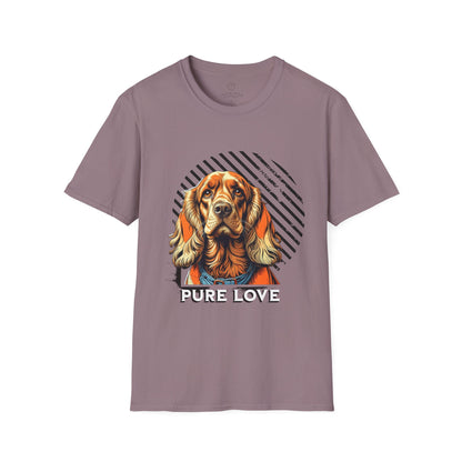 Pure Love Dog T-Shirt - Unisex Softstyle Tee for Dog Lovers