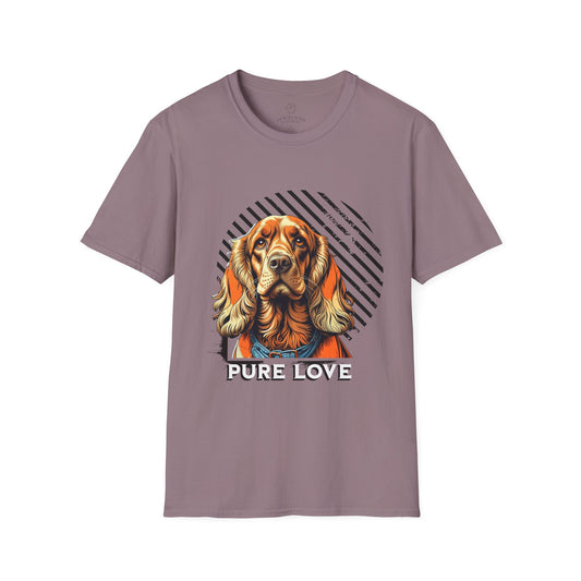 Pure Love Dog T-Shirt - Unisex Softstyle Tee for Dog Lovers