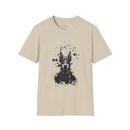Doberman Ink Splatter T-Shirt