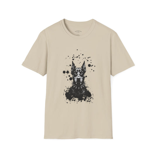 Doberman Ink Splatter T-Shirt