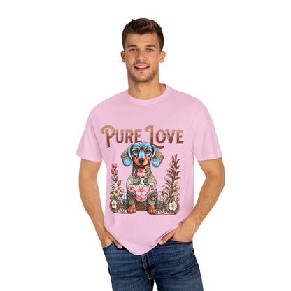 Cute Dachshund 'Pure Love' Unisex T-shirt - Perfect for Dog Lovers