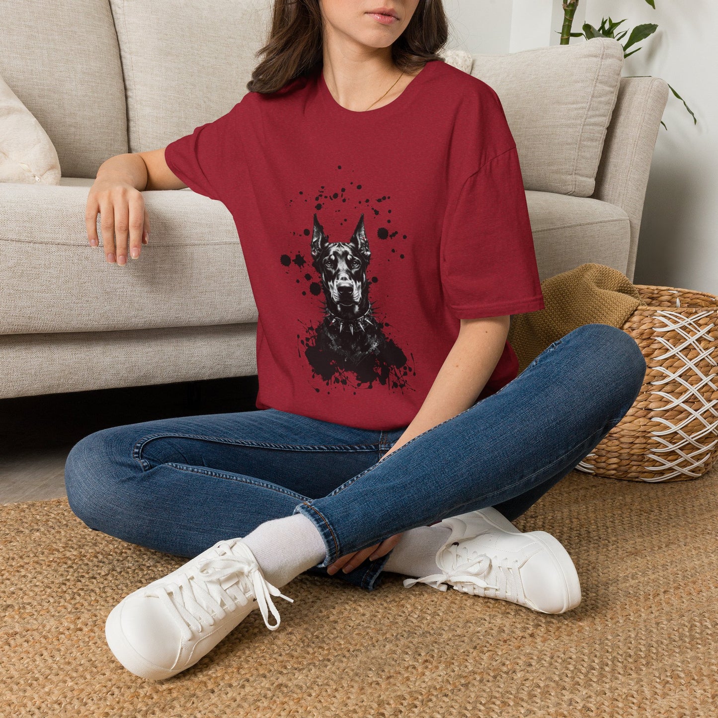 Doberman Ink Splatter T-Shirt