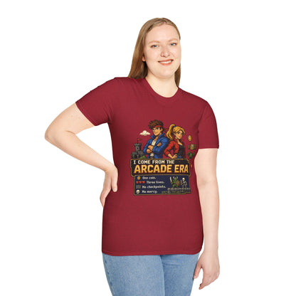 Retro Arcade Era T-Shirt — Pixel RPG Game Tribute