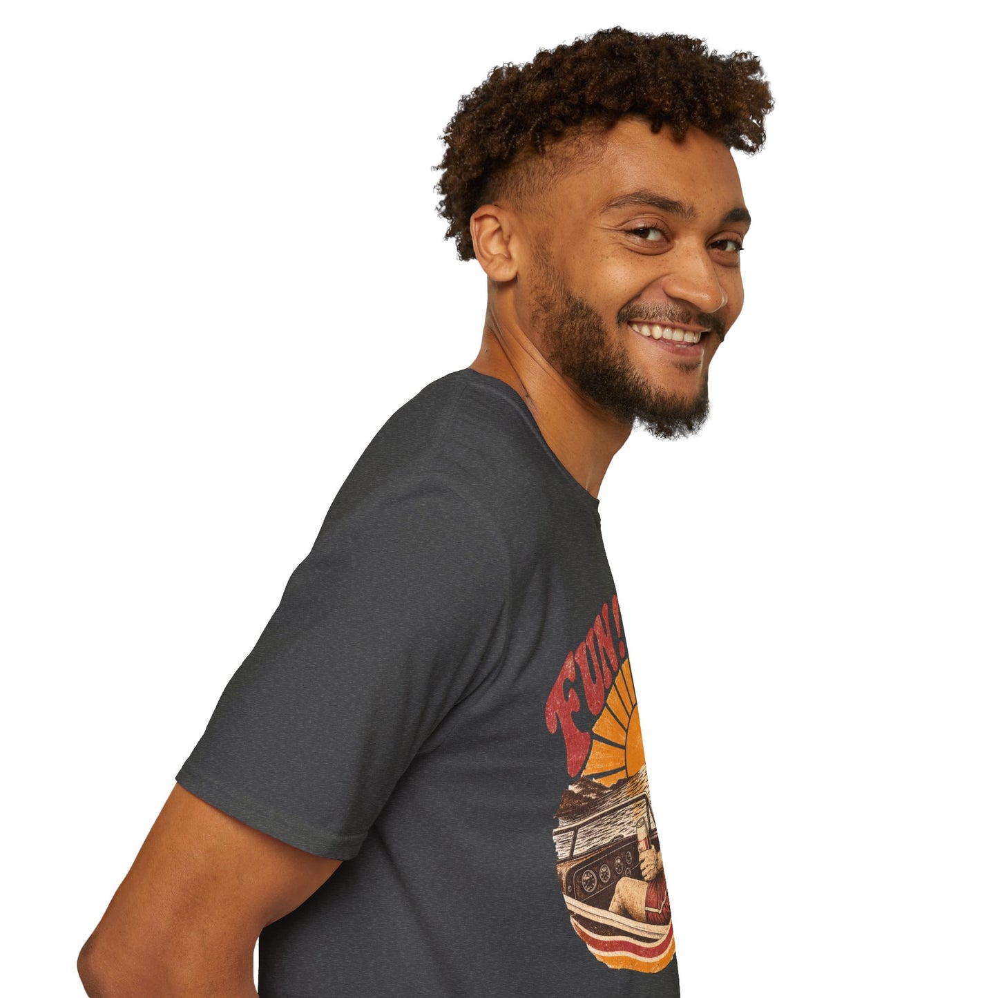 Retro 'FUN! FACT!' Surf Tee — Vintage Sunset Beach Graphic T-Shirt