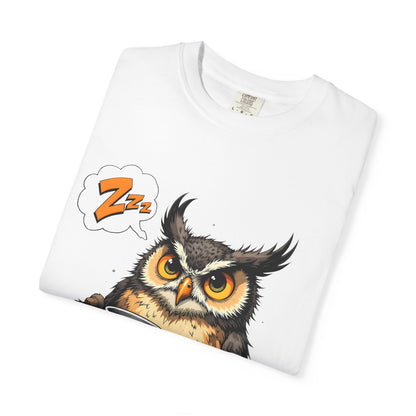 Not In The Mood Owl T-Shirt — Funny Sleepy Owl Coffee Tee