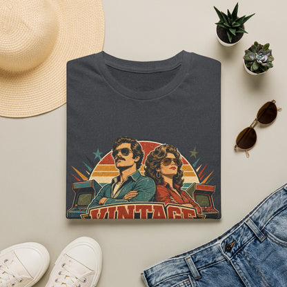 Vintage Human T-Shirt — Retro 70s Duo Graphic Tee