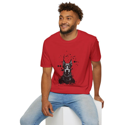 Doberman Ink Splatter T-Shirt