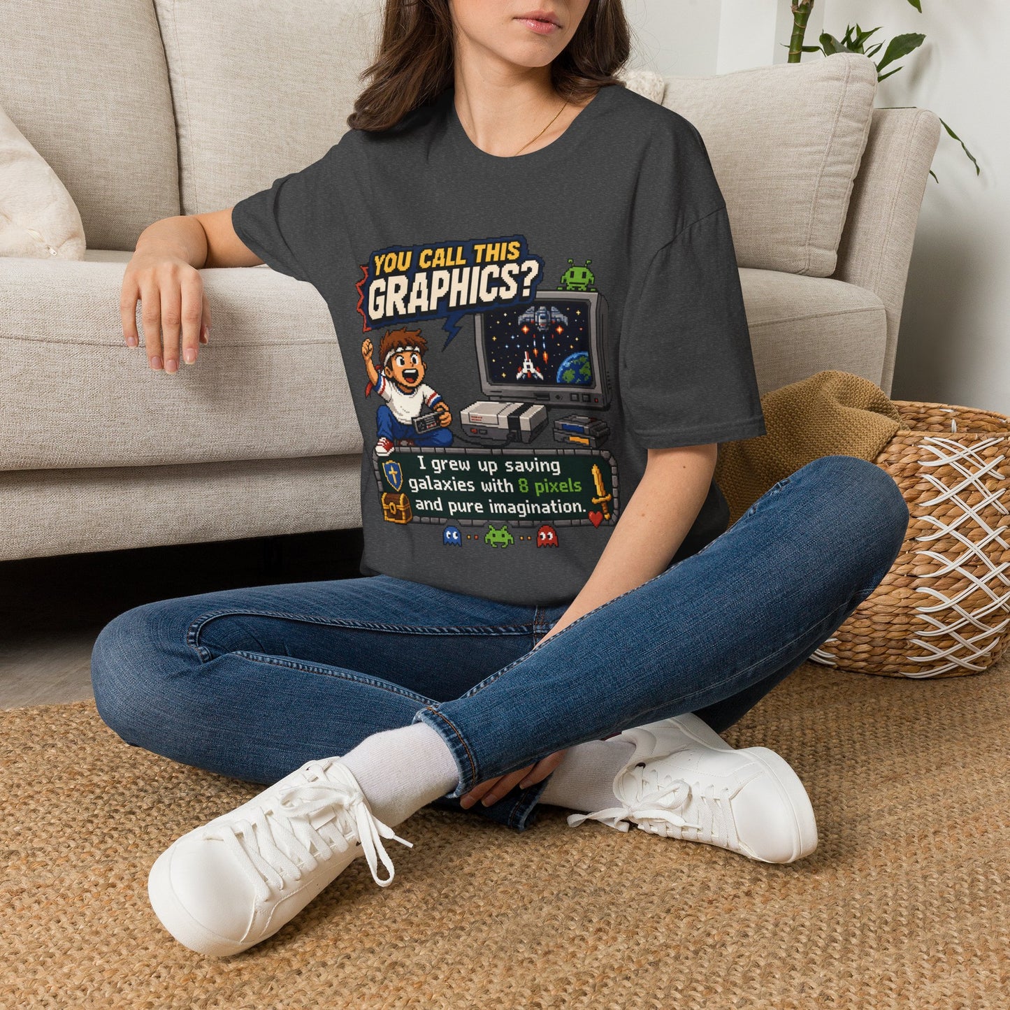 T-Shirt — "You Call This Graphics?" Retro Gamer Vintage Video Game Tee