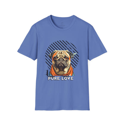 Pure Love Pug T-Shirt - Unisex Softstyle Tee