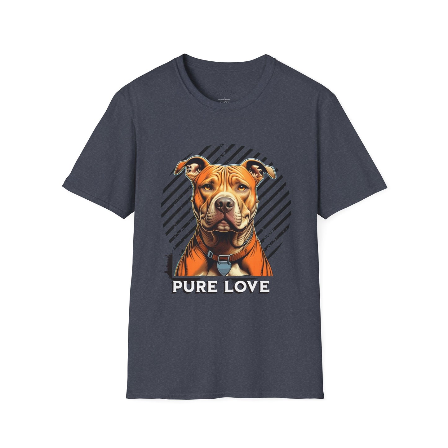 Unisex Softstyle T-Shirt - Pure Love Pitbull Graphic Tee