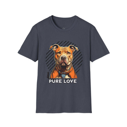 Unisex Softstyle T-Shirt - Pure Love Pitbull Graphic Tee