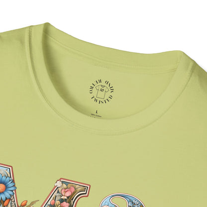 Floral Mama Unisex T-Shirt, Softstyle Tee, Casual Wear, Gift for Mother day,mama