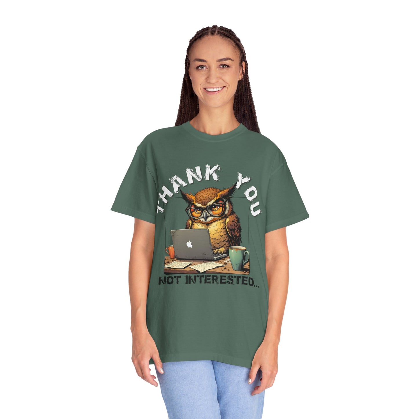 Owl 'Thank You, Not Interested' Graphic T-Shirt