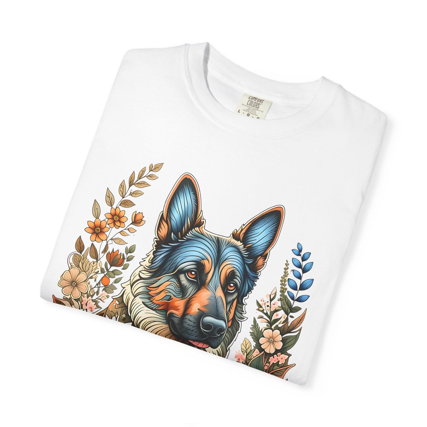 Pure Love Flower-Graphic T-Shirt for Dog Lovers