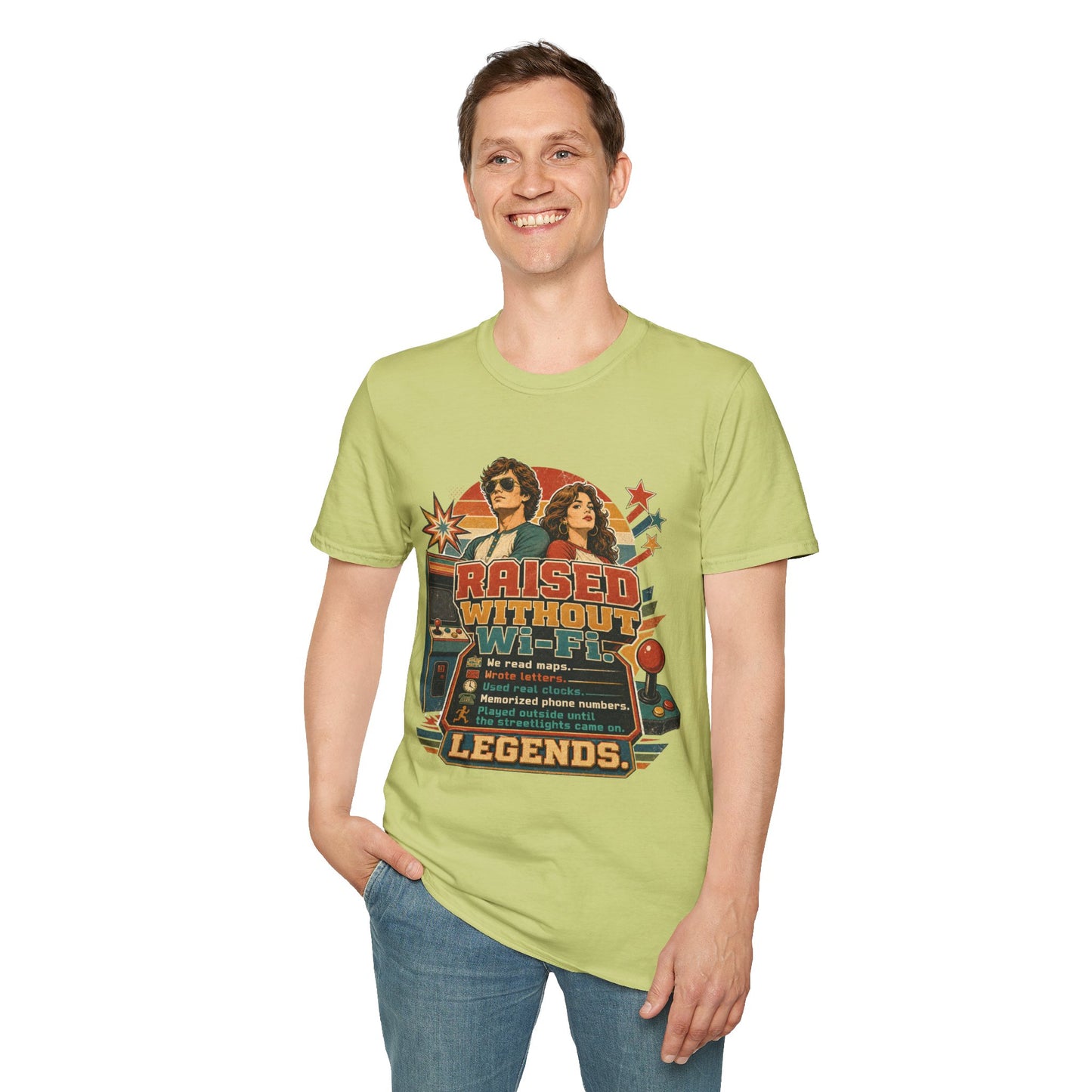 Raised Without Wi‑Fi T-Shirt — Retro 'Legends' Vintage Graphic Tee