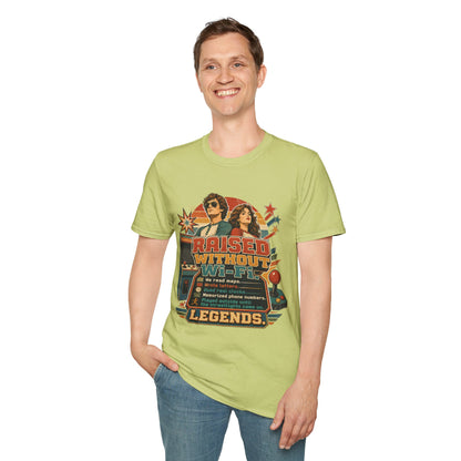 Raised Without Wi‑Fi T-Shirt — Retro 'Legends' Vintage Graphic Tee