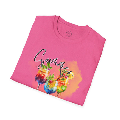 Colorful Floral Summer Unisex T-Shirt, Boho Shirt, Gift for Her, Vacation Tee, Festival Apparel, Summer Outfit