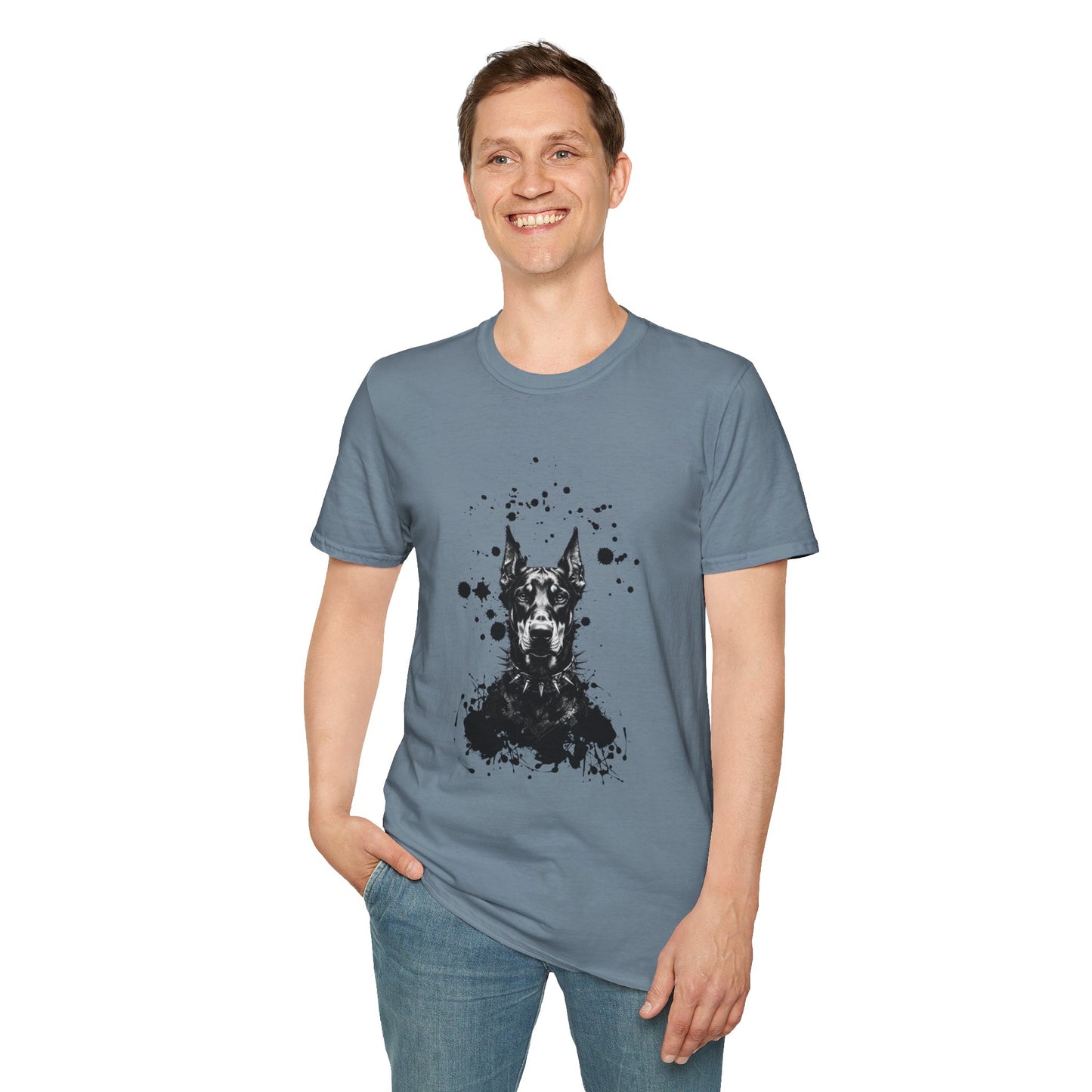 Doberman Ink Splatter T-Shirt