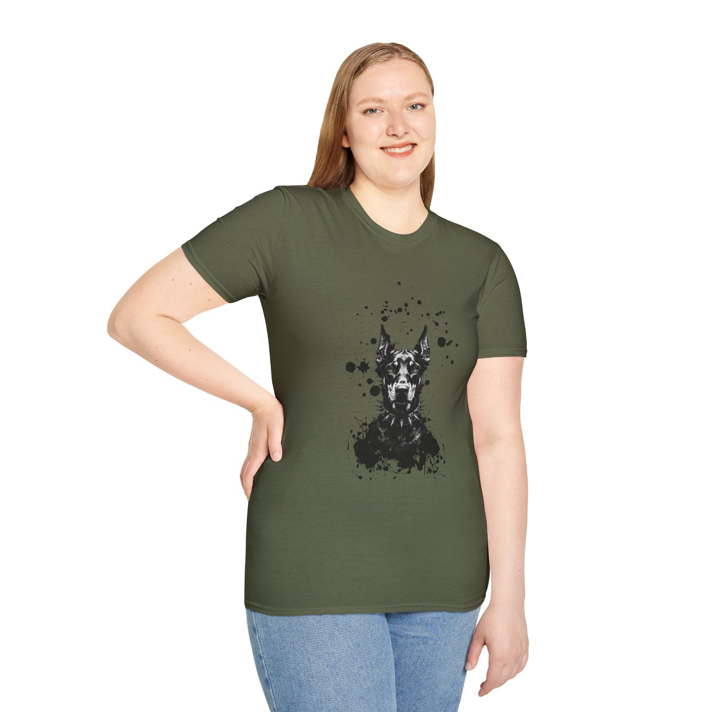 Doberman Ink Splatter T-Shirt