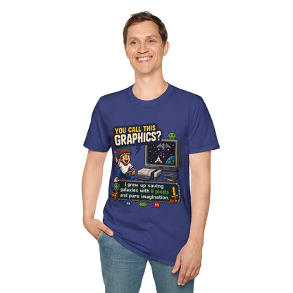 T-Shirt — "You Call This Graphics?" Retro Gamer Vintage Video Game Tee