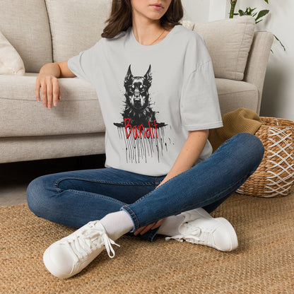 Doberman Portrait T-Shirt — "Warm Amour" Graphic Tee for Dog Lovers