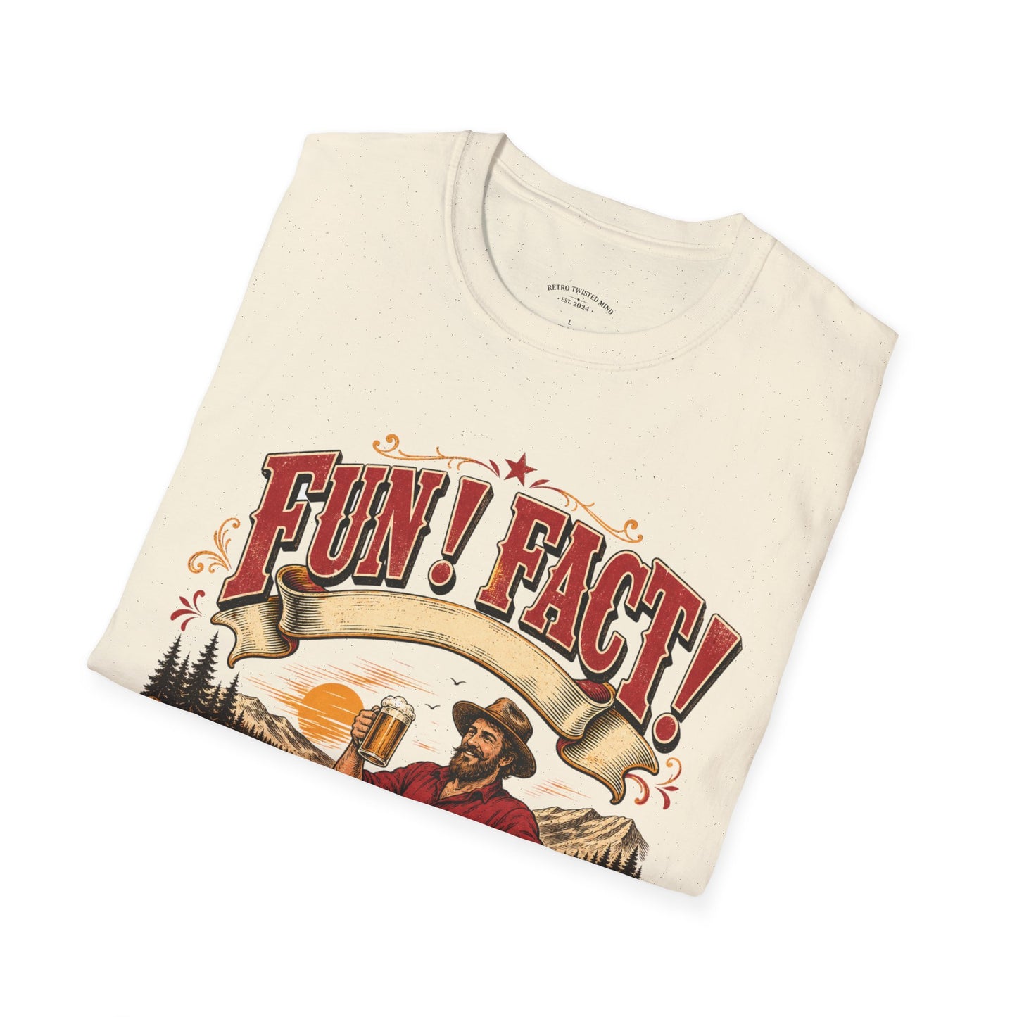 Fun! Fact! T-Shirt — Vintage Beer Drinker Graphic Tee