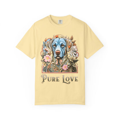 Pure Love Dog T-Shirt - Unisex Garment-Dyed Tee for Pet Lovers