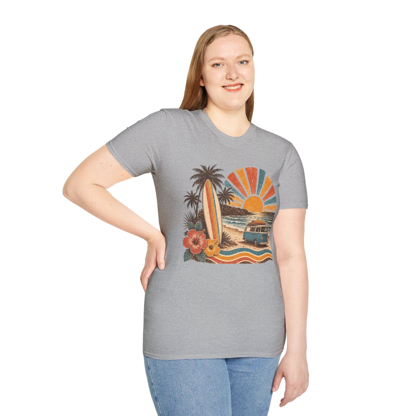 Retro Surf Sunset T-Shirt