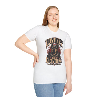 T-Shirt — Loyalty Over Everything Doberman Graphic Tee